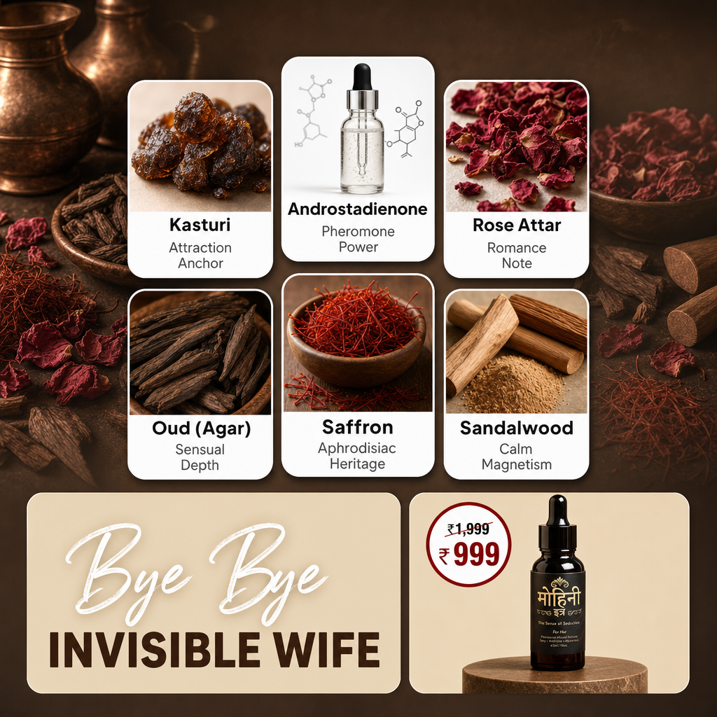 The 5 sacred scents of Mohini Itr — jasmine, oud, saffron, sandalwood, musk
